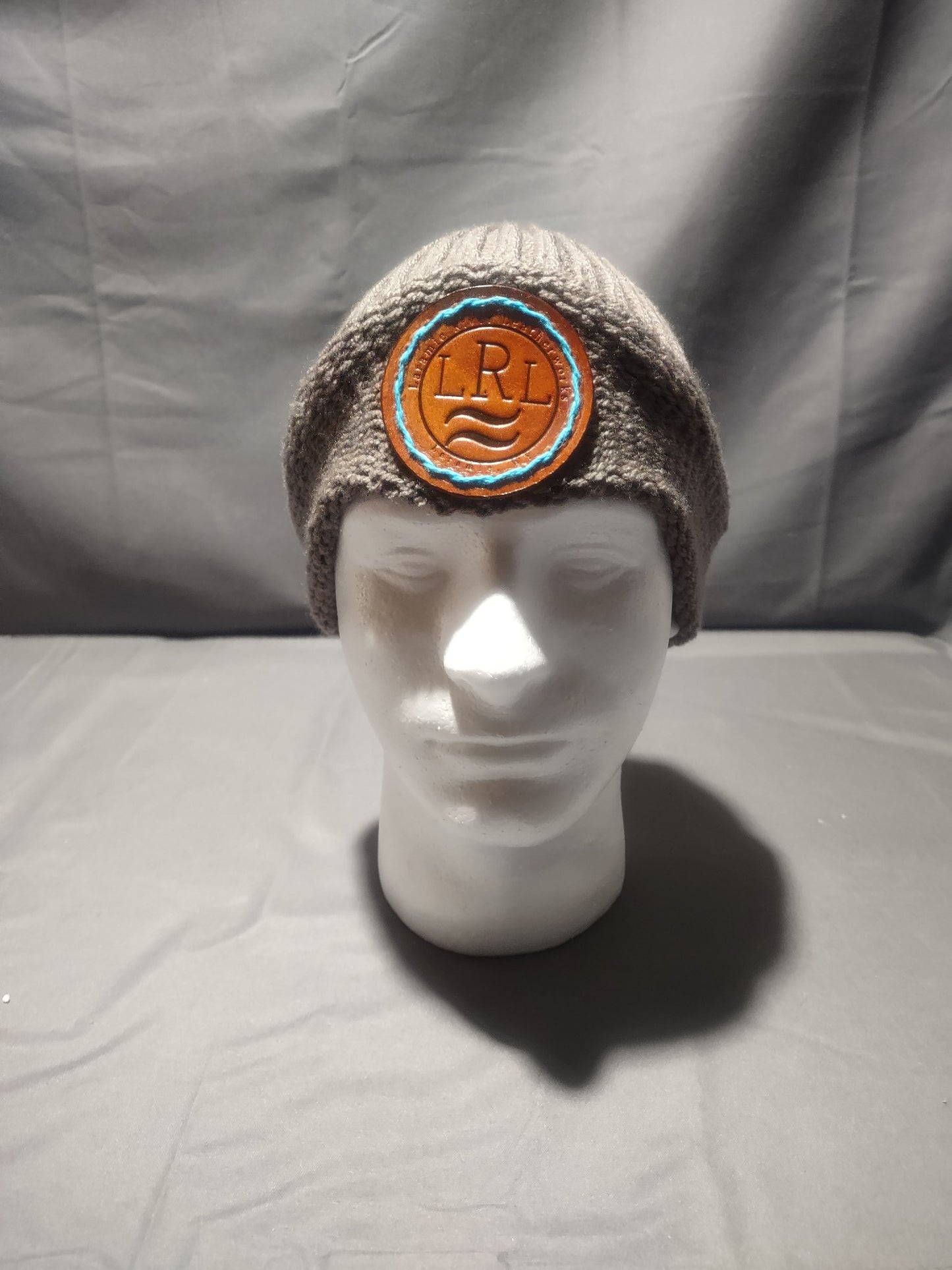 Leather Patch Beanie