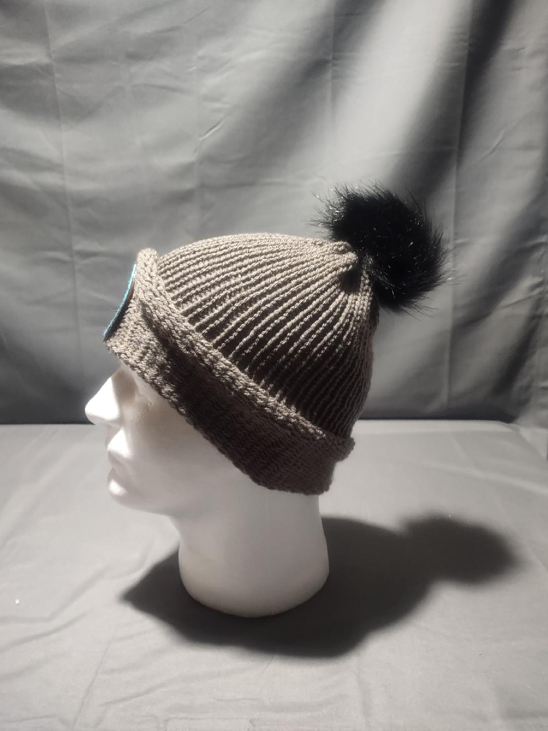 Leather Patch Beanie