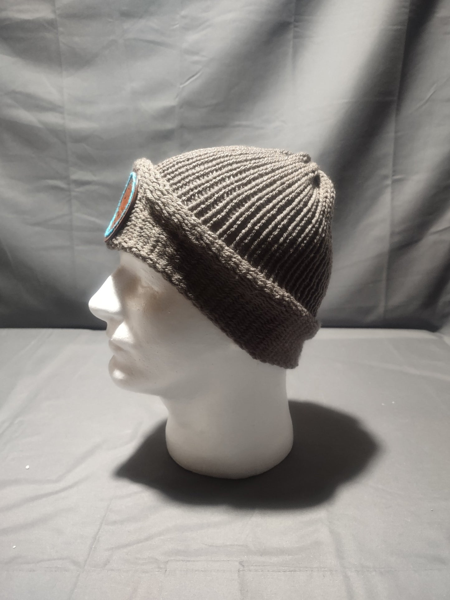 Leather Patch Beanie