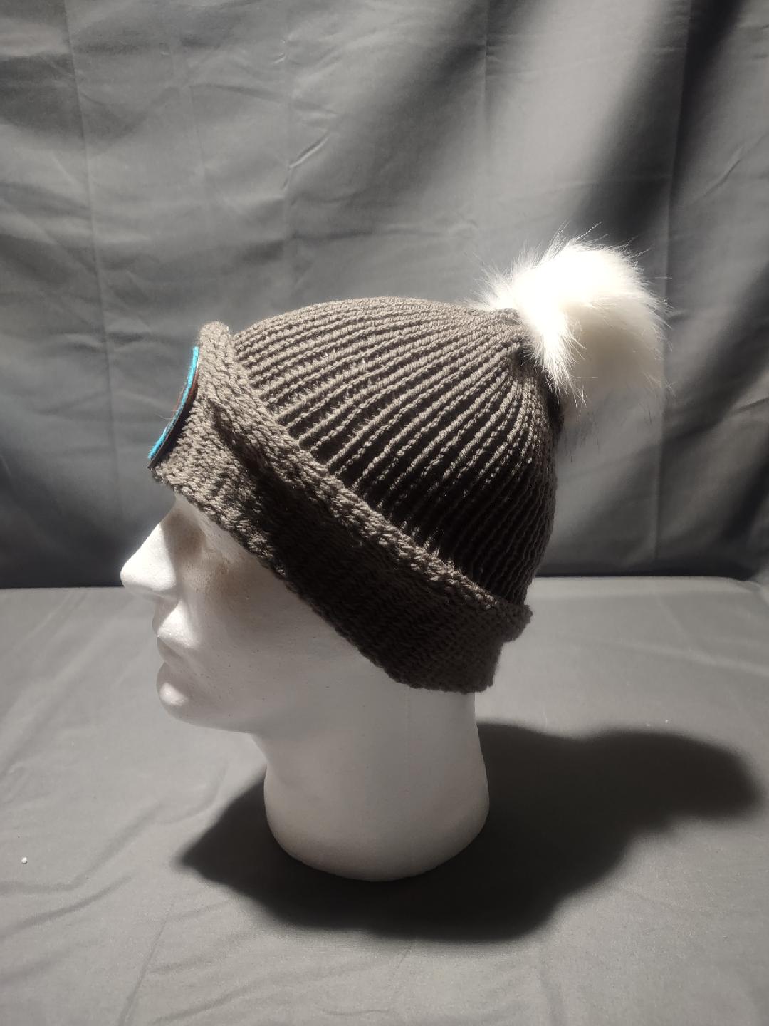 Leather Patch Beanie