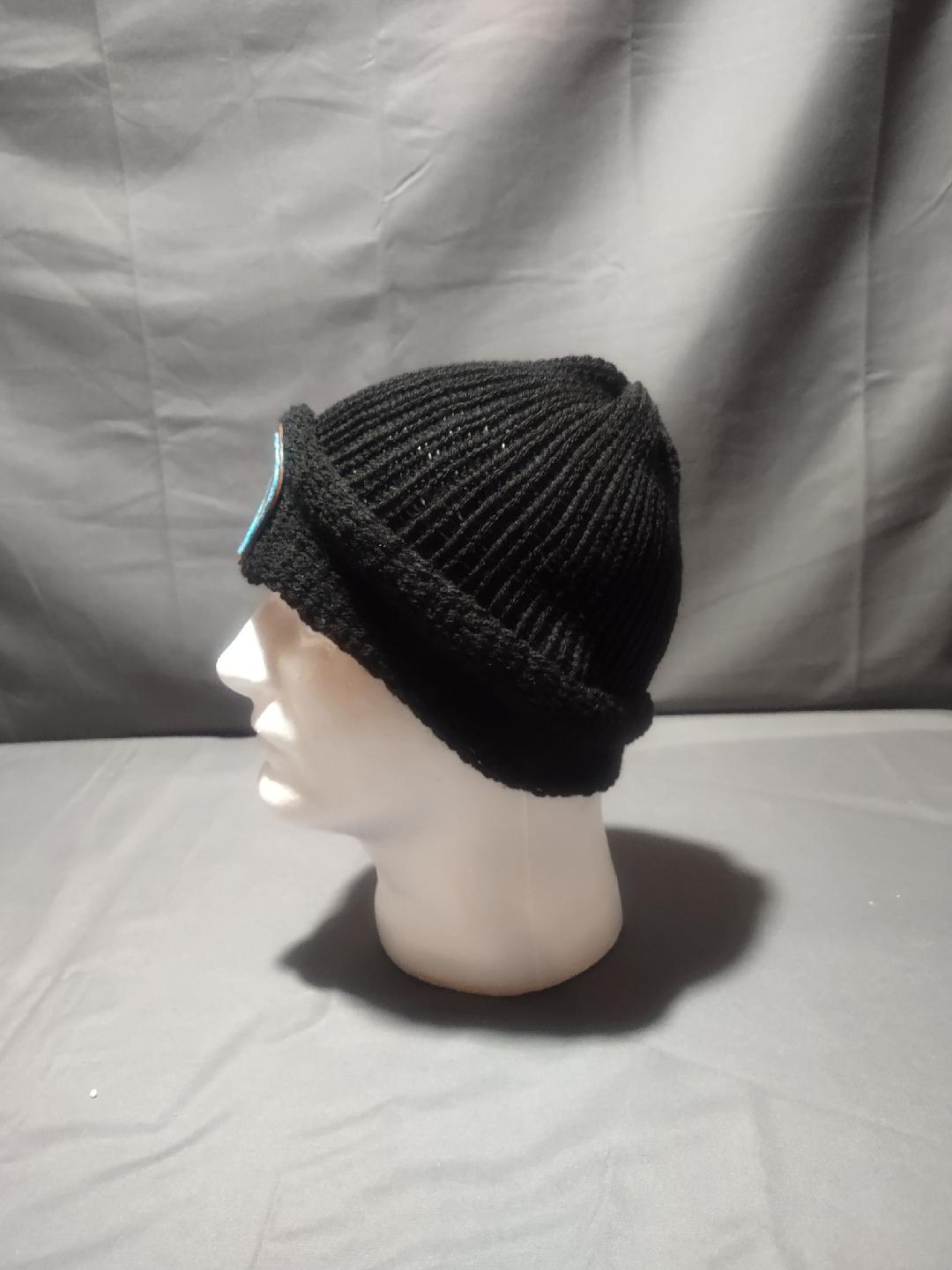 Leather Patch Beanie