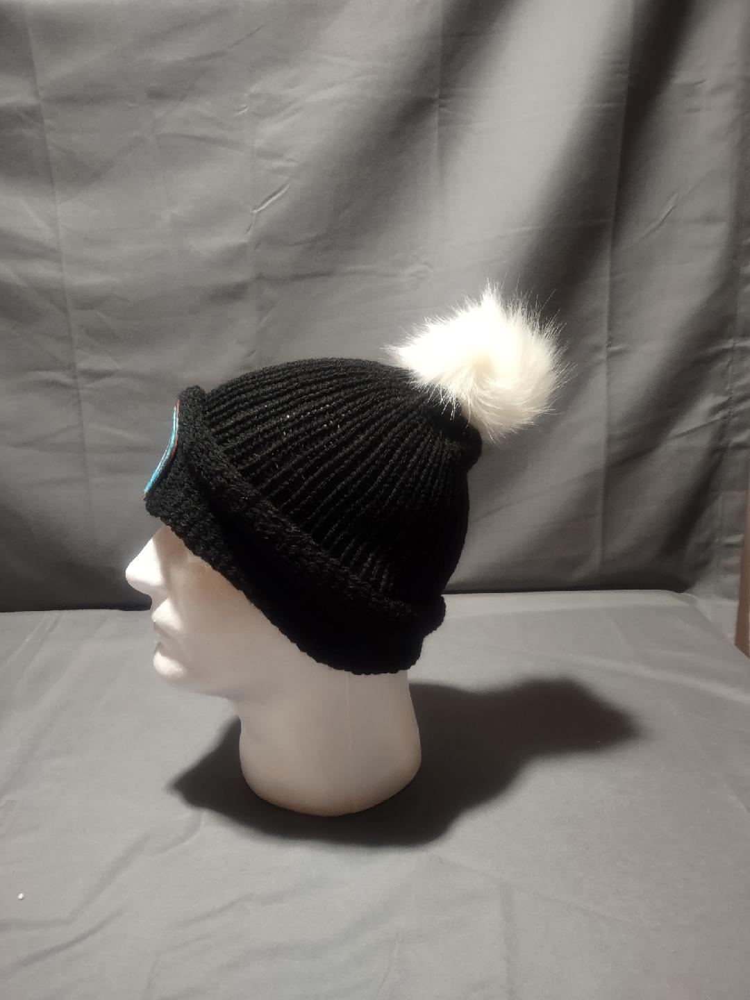 Leather Patch Beanie